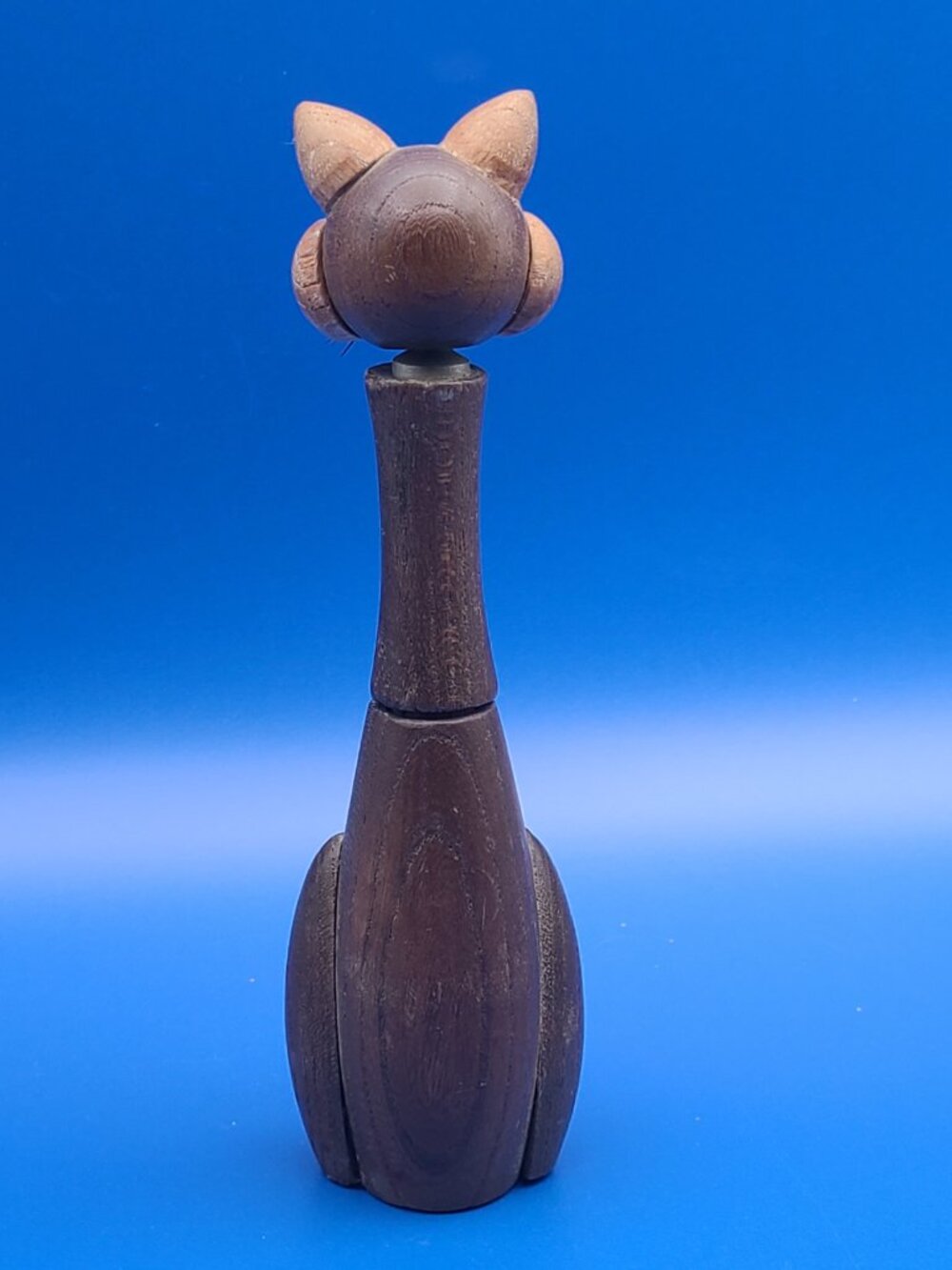 MCM Barware Wood Cheeky Cat Corkscrew plus Japan Miniature Cat AS IS - Picture 4 of 17